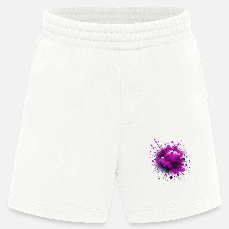 splash drop liquid abstract background water wave - Heavyweight Shorts - made by SPREAD  - OFF WHITE