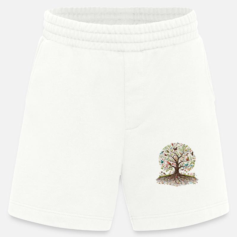 Lebendiger Lebensbaum - Heavyweight Shorts - made by SPREAD  - OFF WHITE