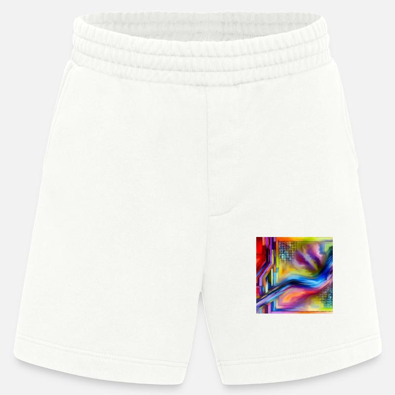 Abstrakte Energie - Abstraktes Gemälde - Heavyweight Shorts - made by SPREAD  - OFF WHITE