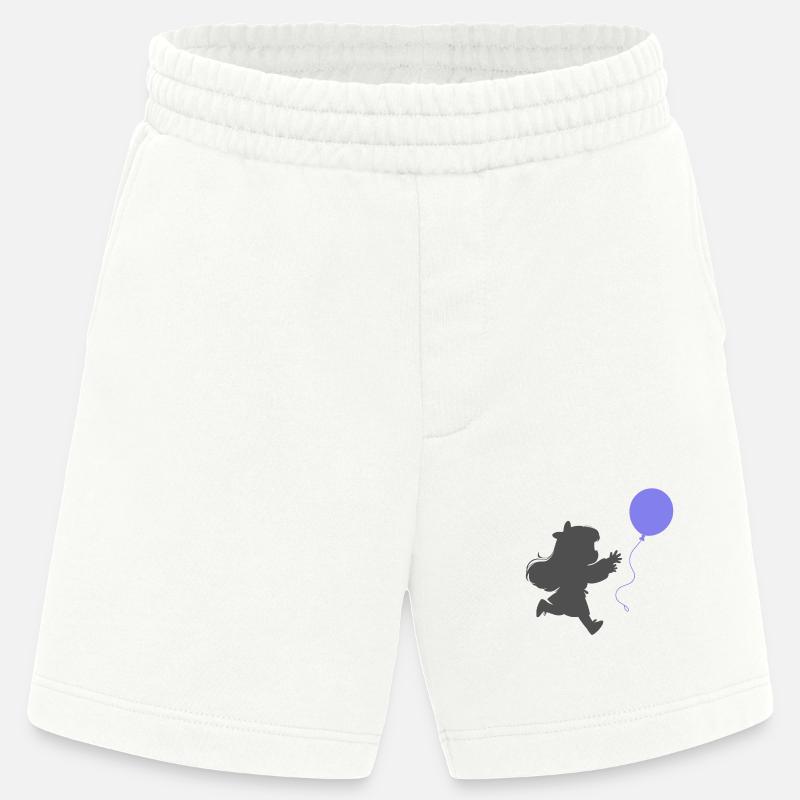 Mädchen mit einem Luftballon - Heavyweight Shorts - made by SPREAD  - OFF WHITE