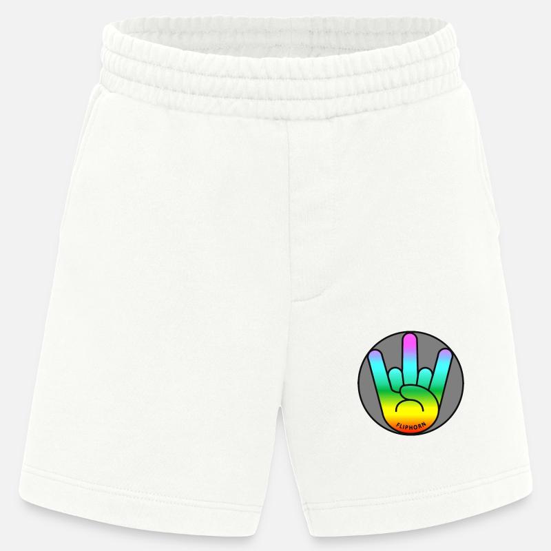 Fliphorn Iconic Design - Heavyweight Shorts - made by SPREAD  - OFF WHITE