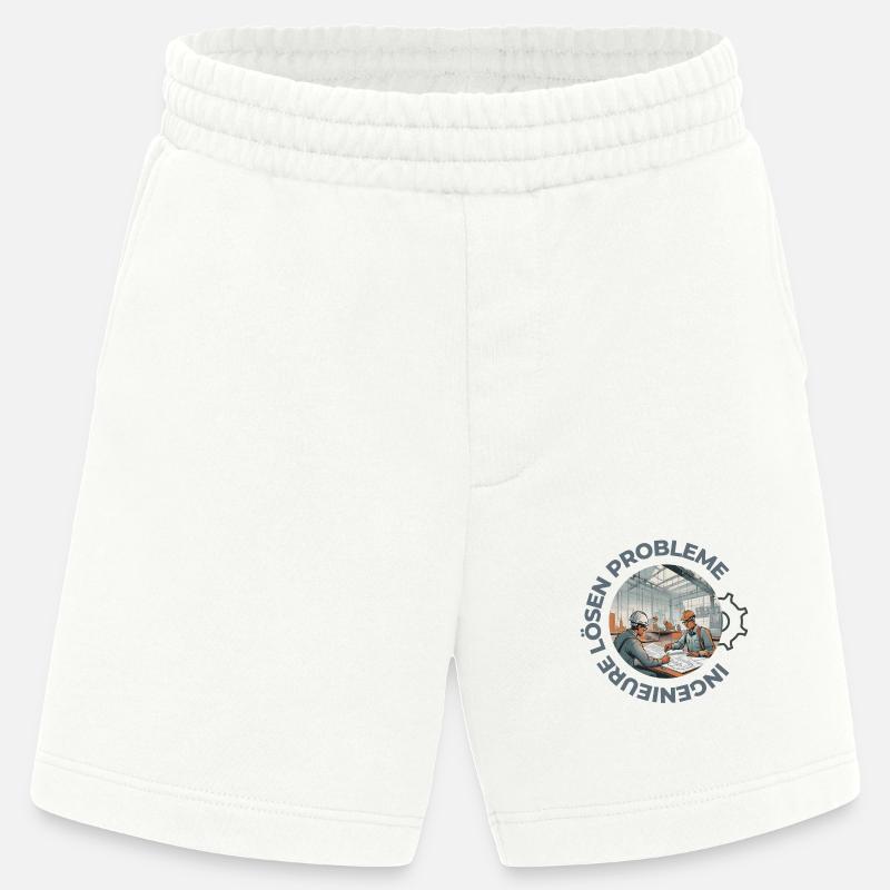 Engineers solve problems - Heavyweight Shorts - made by SPREAD  - OFF WHITE