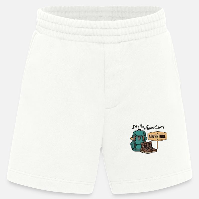 Lass uns abenteuerlich sein. - Heavyweight Shorts - made by SPREAD  - OFF WHITE