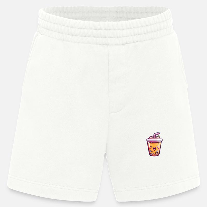 Fröhlicher Bubble Tea - Heavyweight Shorts - made by SPREAD  - OFF WHITE