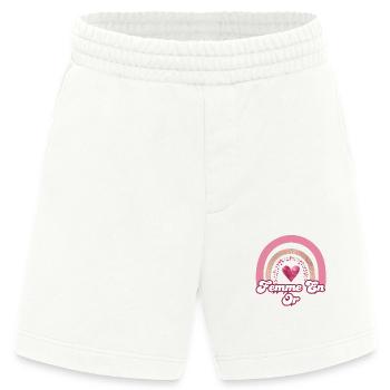 Frau in Rosé Regenbogen Gold - Frau Geschenk - Heavyweight Shorts - made by SPREAD  - OFF WHITE - Vorne