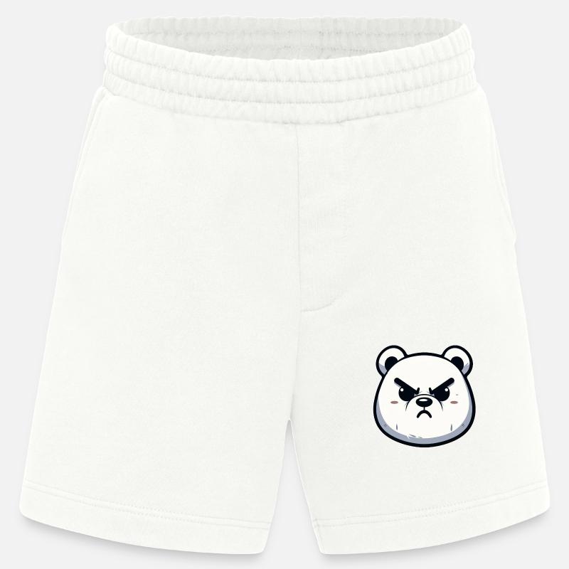 Wütendes Eisbär-Design - Heavyweight Shorts - made by SPREAD  - OFF WHITE