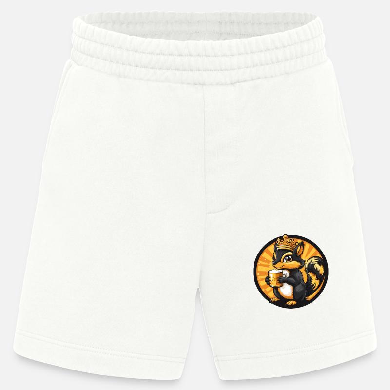 Squirrel Beer Comic - Heavyweight Shorts - made by SPREAD - OFF WHITE