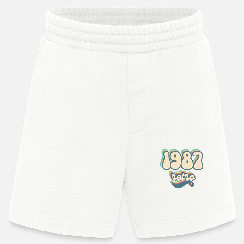 1987 Retro Geschenkidee - Heavyweight Shorts - made by SPREAD  - OFF WHITE