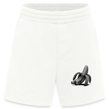 Striptease Bananen Zeichnung Tusche Style - Heavyweight Shorts - made by SPREAD  - OFF WHITE - Vorne