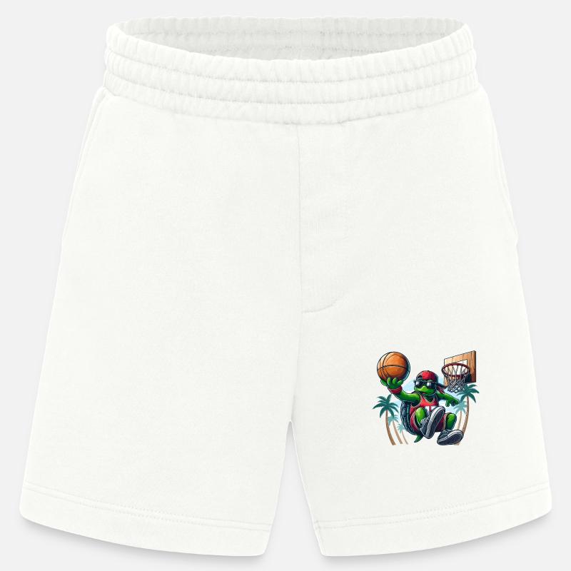 Basketball Turtle Dunking Cool Gift - Heavyweight Shorts - made by SPREAD  - OFF WHITE