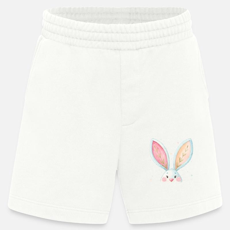 Cute Easter Bunny Ears - Heavyweight Shorts - made by SPREAD - OFF WHITE