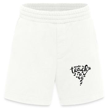 Fait pour enseigner l’inspiration de l’enseignant - Short bio épais fabriqué en UE - OFF WHITE - Devant
