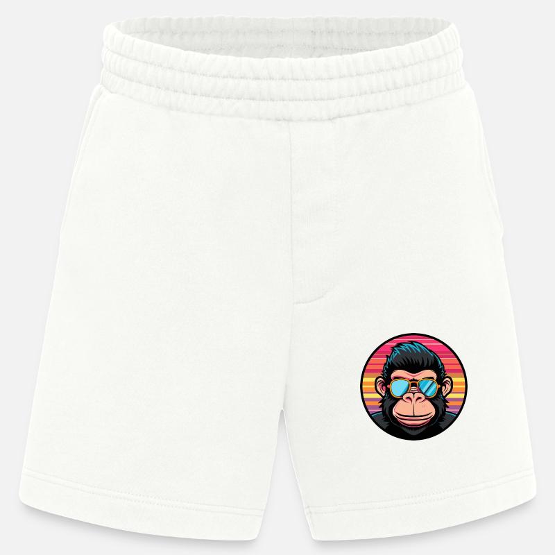 Monkey Comic Cool - Heavyweight Shorts - made by SPREAD  - OFF WHITE
