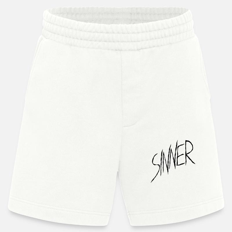 Conception de texte pécheur - Short bio épais fabriqué en UE - OFF WHITE