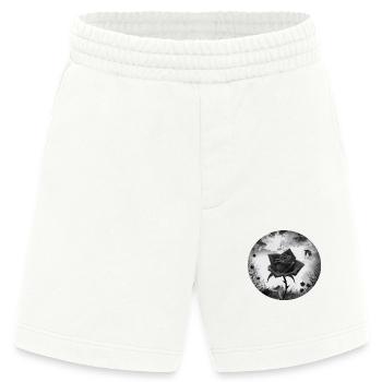 schwarze Rose Goth Gothic - Heavyweight Shorts - made by SPREAD  - OFF WHITE - Vorne