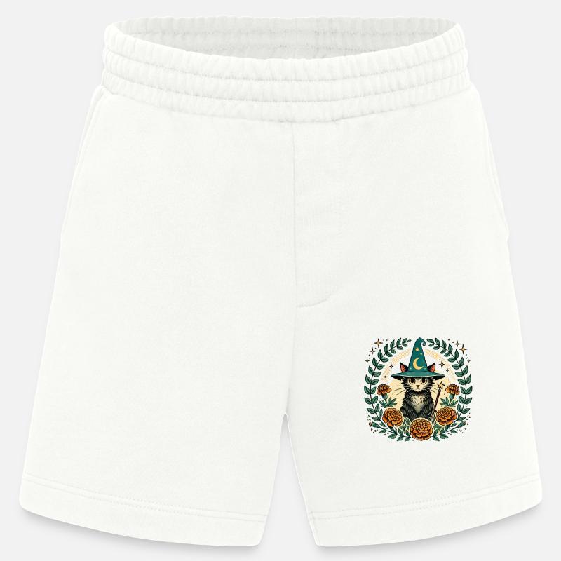 Wizard Kitty Katze - Heavyweight Shorts - made by SPREAD - OFF WHITE