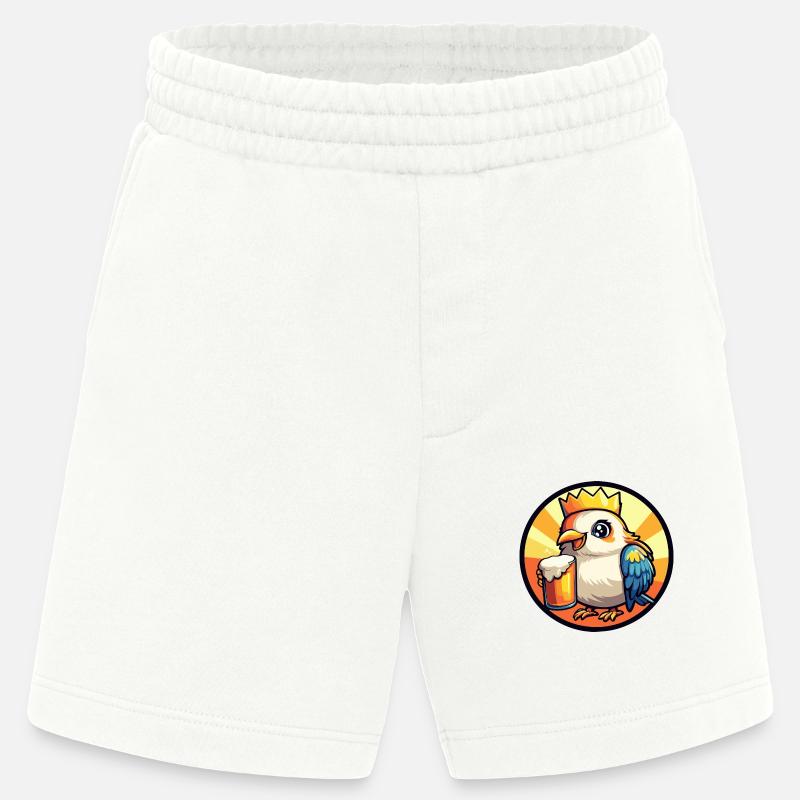 Taube Vogel Bier Comic - Heavyweight Shorts - made by SPREAD  - OFF WHITE