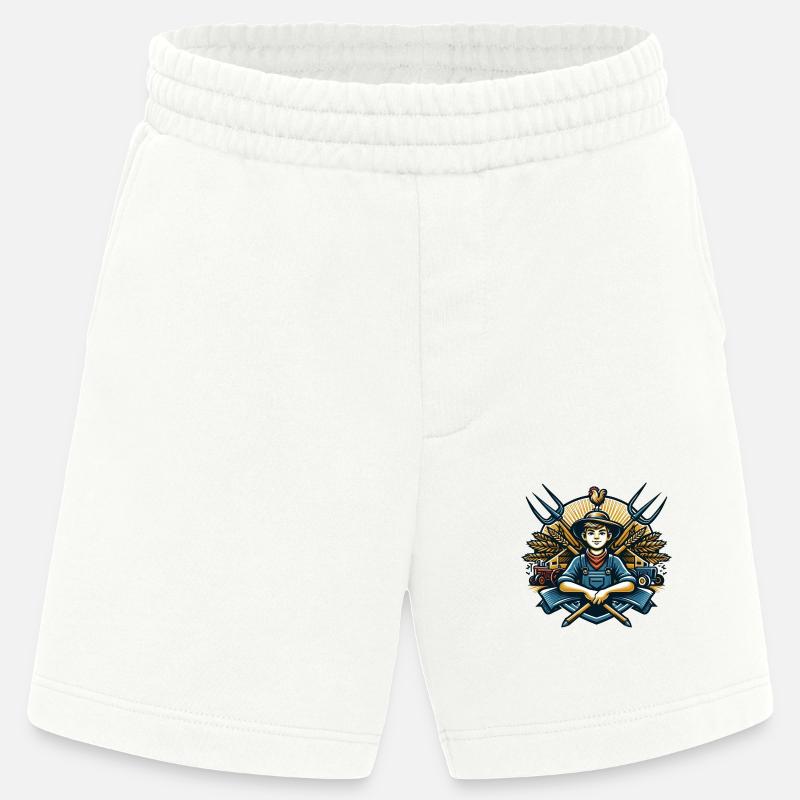 Junge vom Dorf Logo - Heavyweight Shorts - made by SPREAD  - OFF WHITE