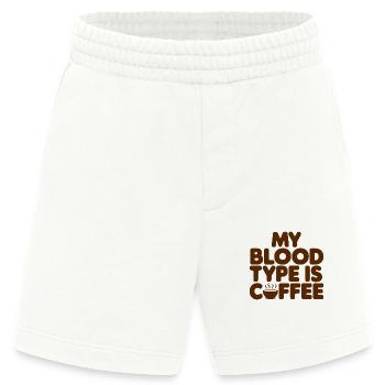 Meine Blutgruppe ist Kaffee - Heavyweight Shorts - made by SPREAD  - OFF WHITE - Vorne