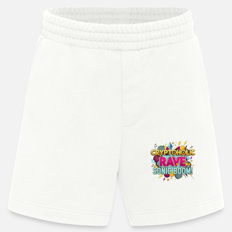 Crypto Trader Techno Kunst - Heavyweight Shorts - made by SPREAD  - OFF WHITE