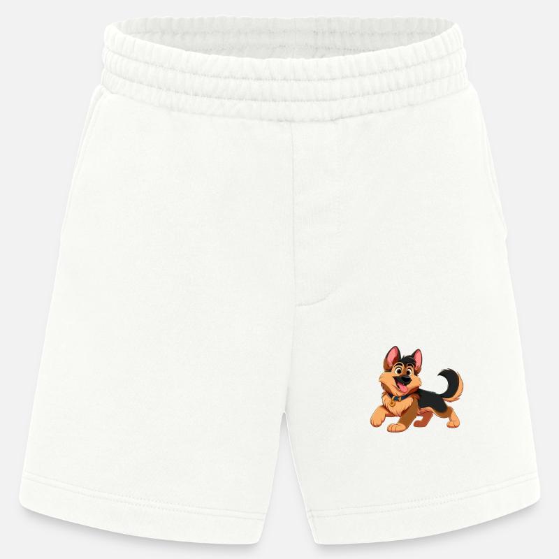 German Shepherd 2 - Heavyweight Shorts - made by SPREAD  - OFF WHITE