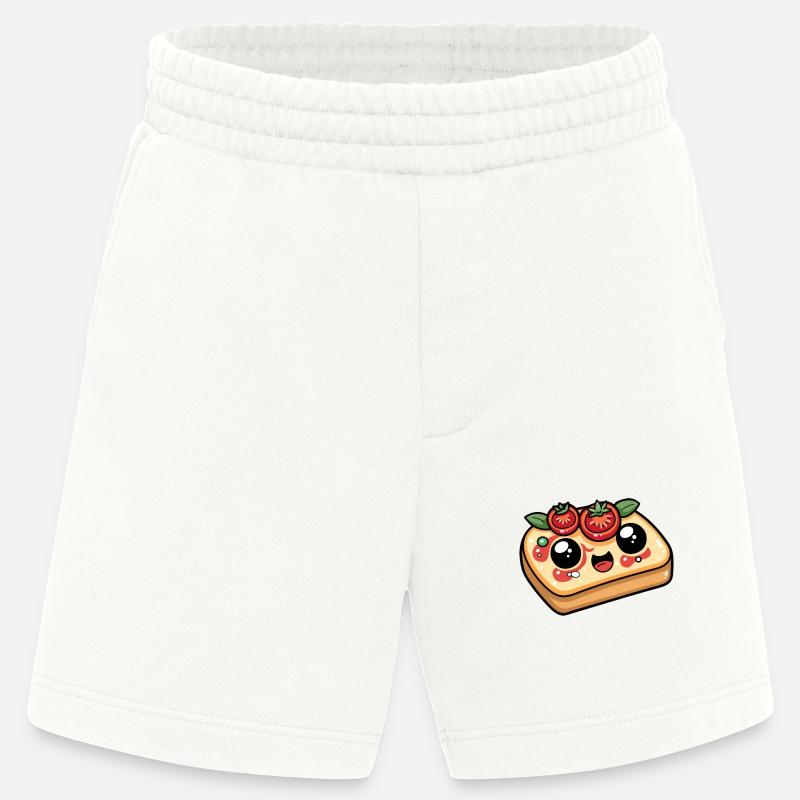 Funny Bread with Tomato Comic - Heavyweight Shorts - made by SPREAD  - OFF WHITE