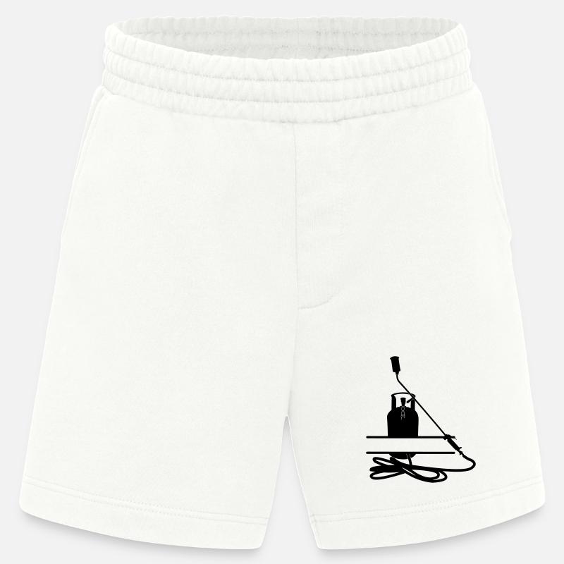 Dachdeckerfirma Monogramm transparent - Heavyweight Shorts - made by SPREAD  - OFF WHITE