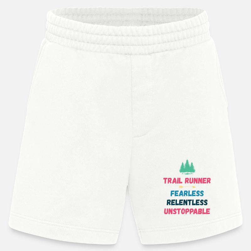 Trail Runner - Intrépide. Implacable. Imparable. - Short bio épais fabriqué en UE - OFF WHITE