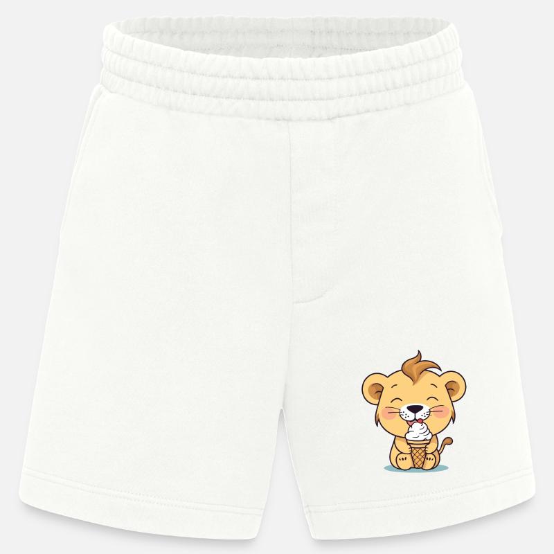 Löwe isst eis - Heavyweight Shorts - made by SPREAD  - OFF WHITE