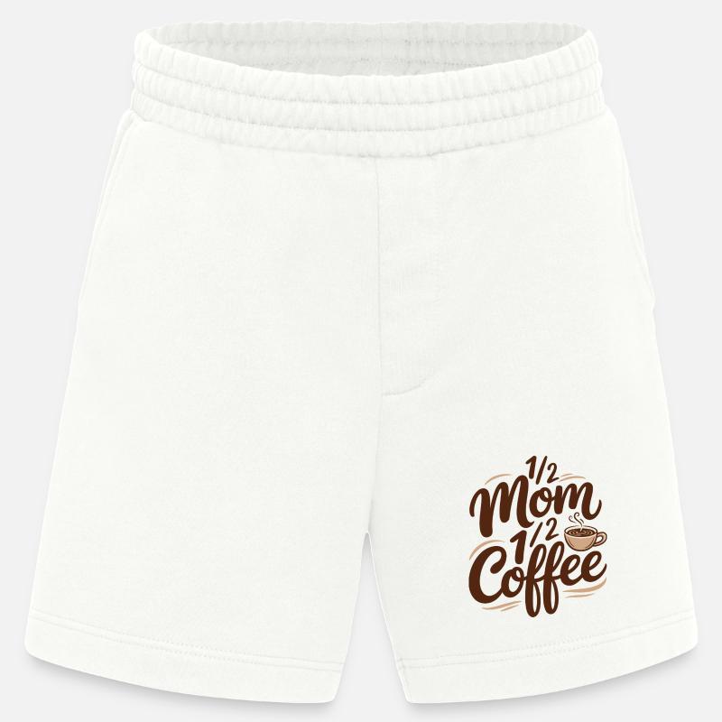 Mutter Koffein Halb Mama Halb Kaffee - Heavyweight Shorts - made by SPREAD  - OFF WHITE