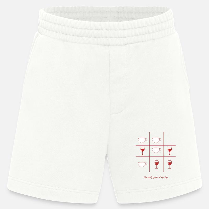 Kaffee oder Wein englisch - Heavyweight Shorts - made by SPREAD  - OFF WHITE