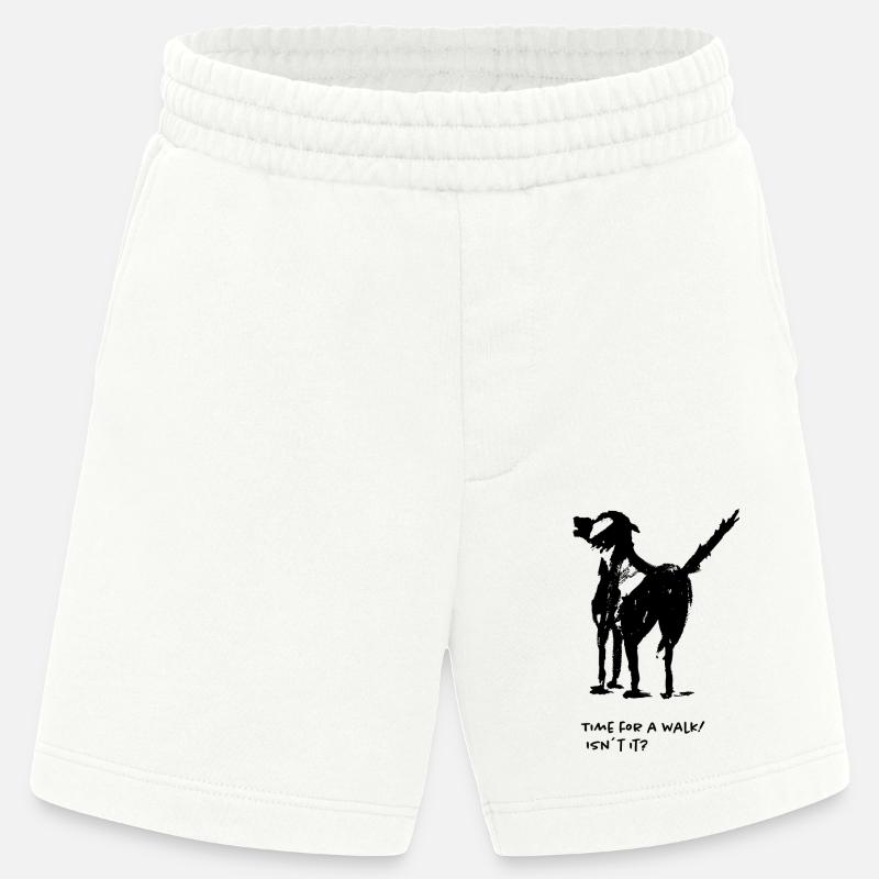 Time for a walk - Heavyweight Shorts - made by SPREAD  - OFF WHITE