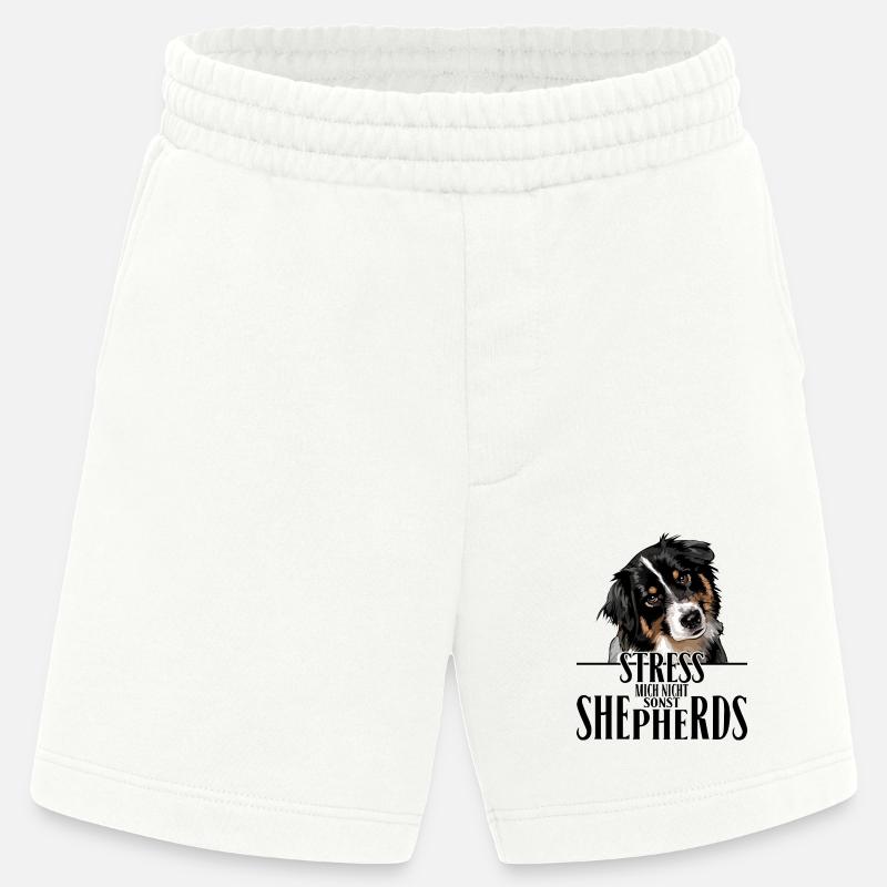 AUSTRALIAN SHEPHERD Spruch Wilsigns Aussie - Heavyweight Shorts - made by SPREAD  - OFF WHITE