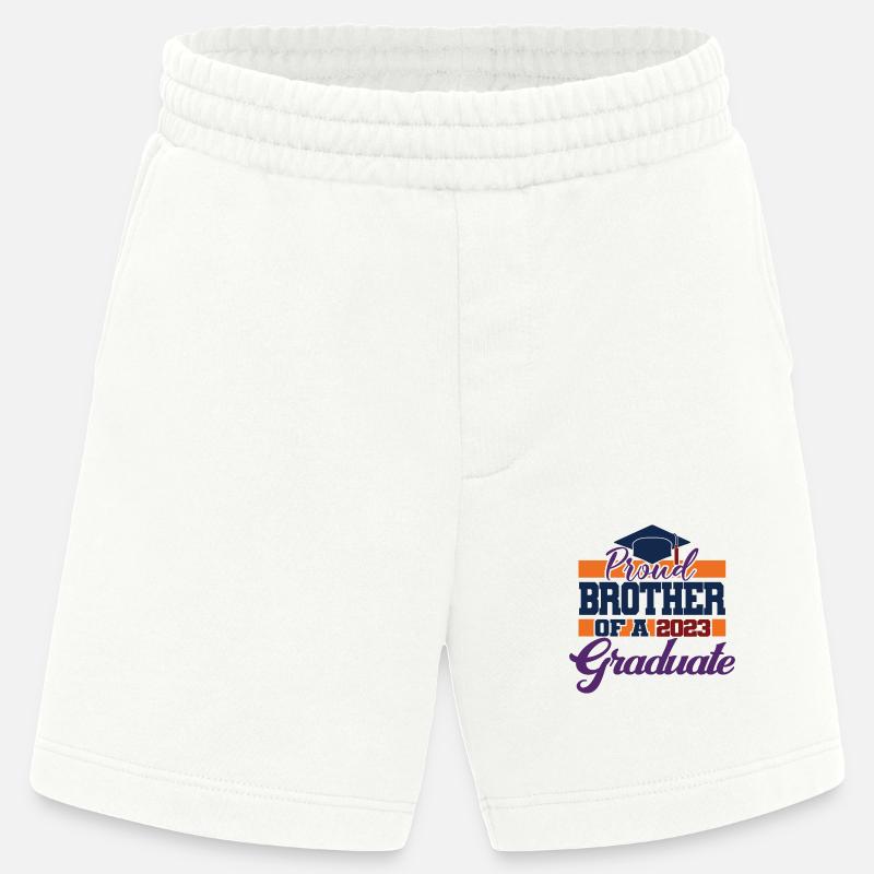 Stolzer Bruder eines Abschlussgeschenks 2023 - Heavyweight Shorts - made by SPREAD  - OFF WHITE