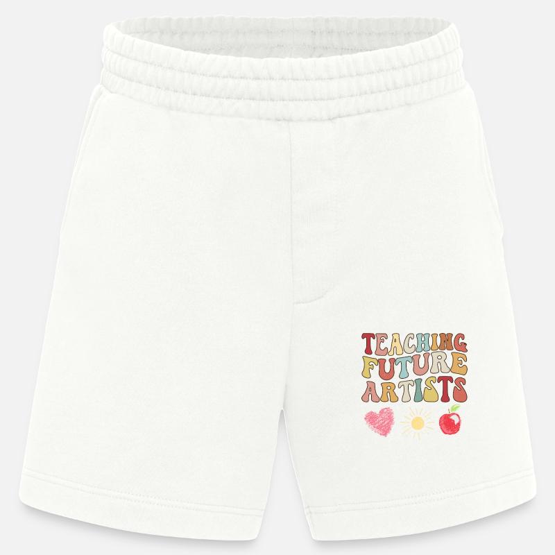 Kunstlehrer Design Kunstlehrerinnen Kunst Schule - Heavyweight Shorts - made by SPREAD  - OFF WHITE