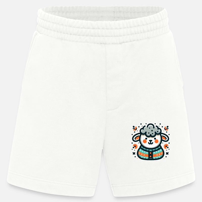 Mouton mignon dans un pull - Short bio épais fabriqué en UE - OFF WHITE
