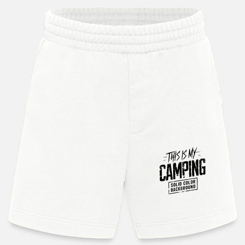 c'est mon camping - Short bio épais fabriqué en UE - OFF WHITE