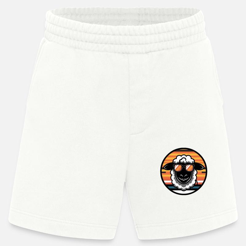 Schaf Comic Cool - Heavyweight Shorts - made by SPREAD  - OFF WHITE