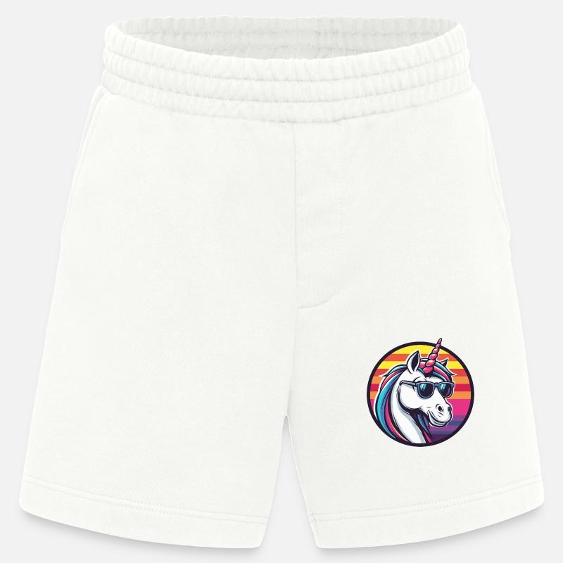 Einhorn Cool Comic - Heavyweight Shorts - made by SPREAD  - OFF WHITE