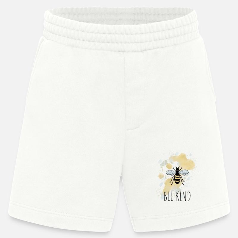 Biene Be Bee Kind - Heavyweight Shorts - made by SPREAD  - OFF WHITE