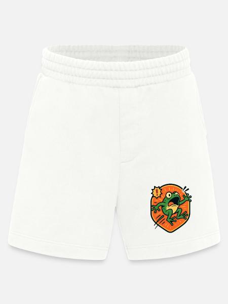 Panic Frog badge - Heavyweight Shorts - made by SPREAD - OFF WHITE