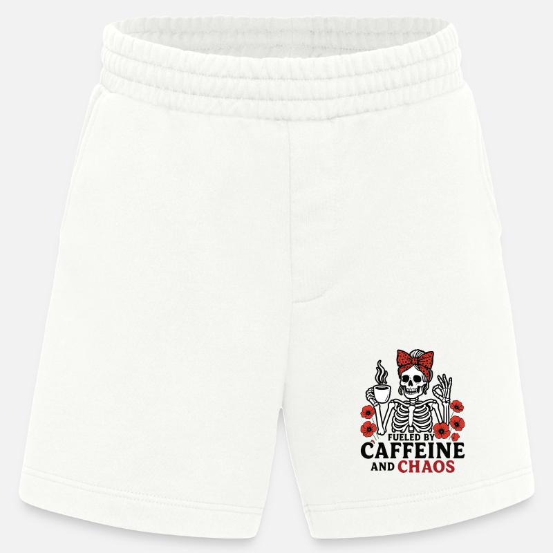 Mutter Koffein Mutter Skelett Kaffee - Heavyweight Shorts - made by SPREAD  - OFF WHITE