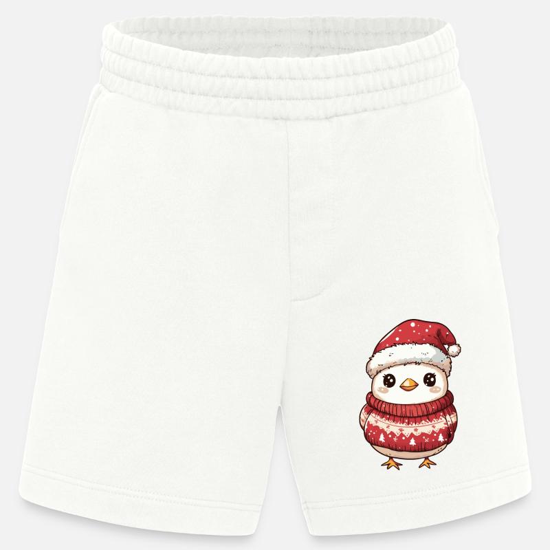 Huhn Weihnachten Comic - Heavyweight Shorts - made by SPREAD  - OFF WHITE