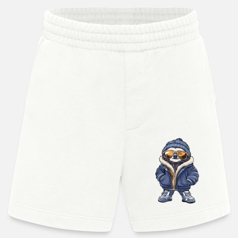 Faultier Cool Comic - Heavyweight Shorts - made by SPREAD  - OFF WHITE
