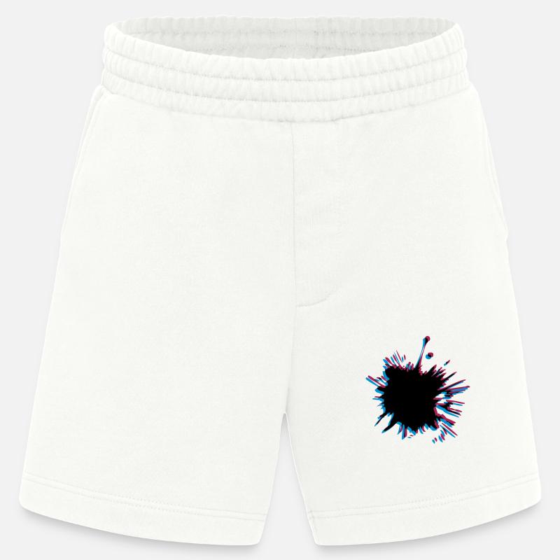 3D Klecks Spritzer - Heavyweight Shorts - made by SPREAD  - OFF WHITE