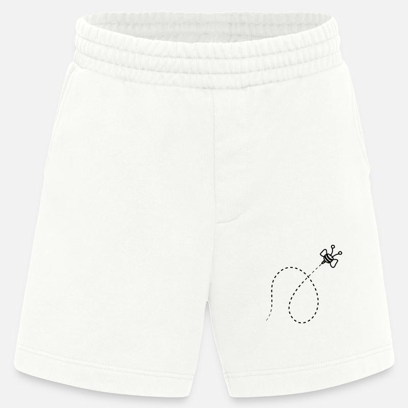 Line Dashed Bee - Heavyweight Shorts - made by SPREAD  - OFF WHITE