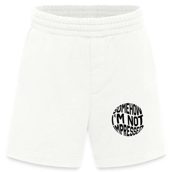 Not impressed Statement - Heavyweight Shorts - made by SPREAD  - OFF WHITE - Vorne