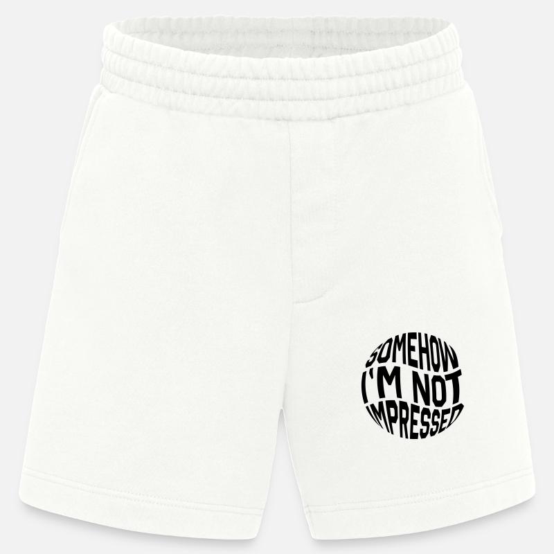 Déclaration pas impressionnée - Short bio épais fabriqué en UE - OFF WHITE