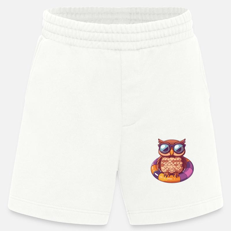 Eule Sommer Comic - Heavyweight Shorts - made by SPREAD  - OFF WHITE
