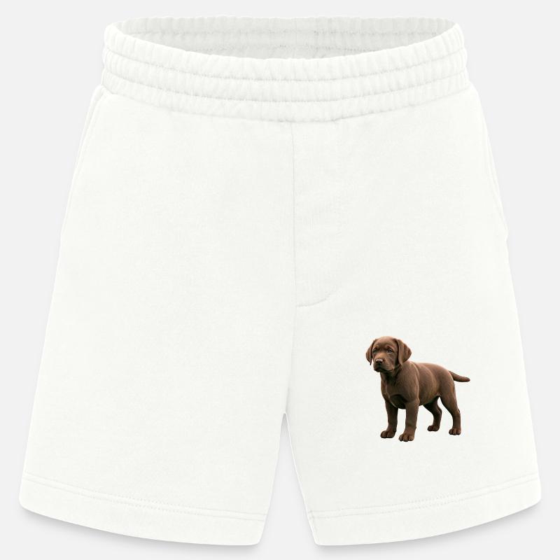 Labrador Welpe echt - Heavyweight Shorts - made by SPREAD  - OFF WHITE